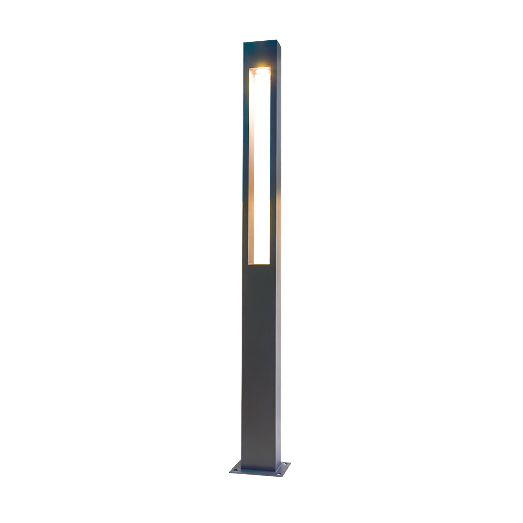 Modern Geometric Outdoor LED Post Light Minimalist Landscape Garden Column Street Lamp IP65