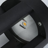 Modern Black Cylindrical LED Garden Post Light Waterproof Path Outdoor Bollard Lamp