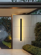 Modern Waterproof Solar Powered LED Outdoor Wall Light Long Strip Patio Sconce with Remote Control