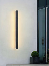 Modern Waterproof Solar Powered LED Outdoor Wall Light Long Strip Patio Sconce with Remote Control