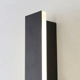 Modern Waterproof Solar Powered LED Outdoor Wall Light Long Strip Patio Sconce with Remote Control