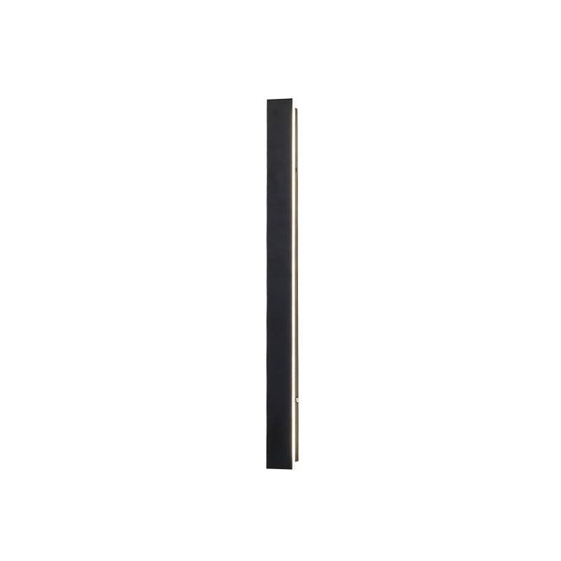 Modern Waterproof Solar Powered LED Outdoor Wall Light Long Strip Patio Sconce with Remote Control