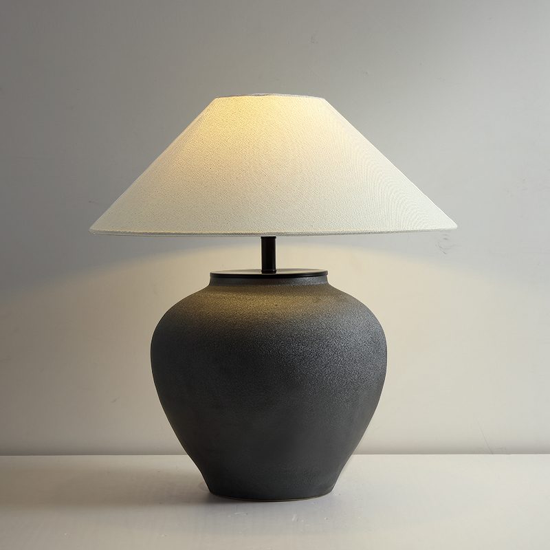 modern-wabi-sabi-handcrafted-ceramic-table-lamp-black-mud-texture-bedside-desk-light