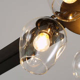 Vintage Industrial Black Ceiling Fan with Glass Globe Lighting and Three Speed Motor