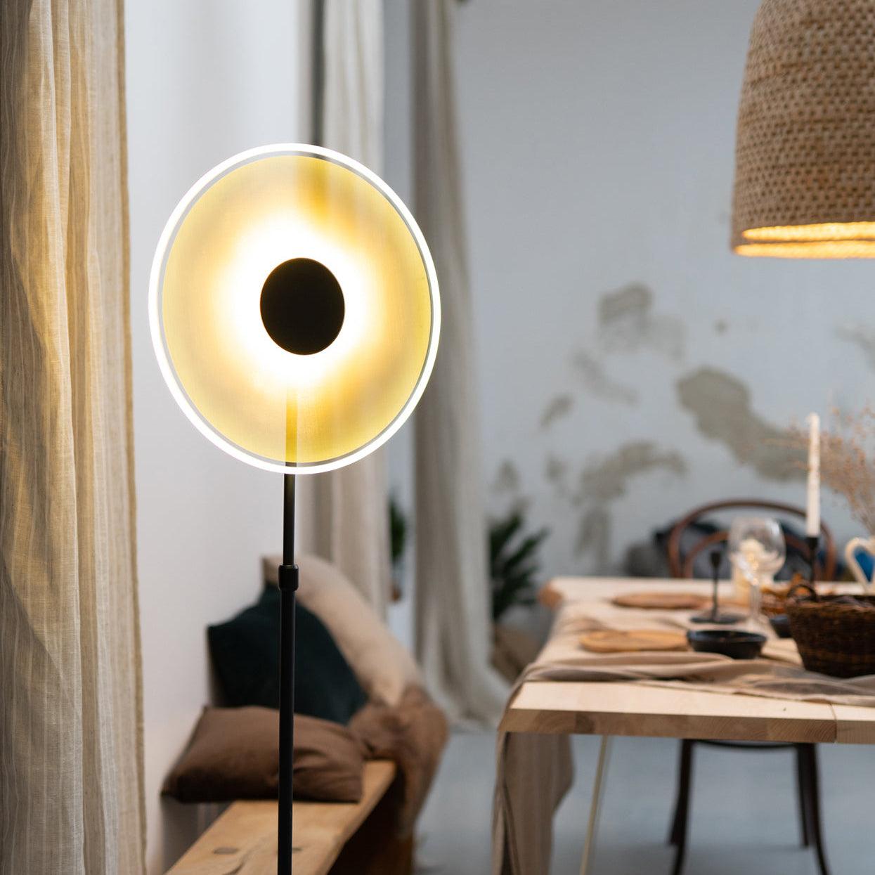 Luxora Acrylic LED Floor Lamp Modern Metal Standing Light for Contemporary Living Room Office