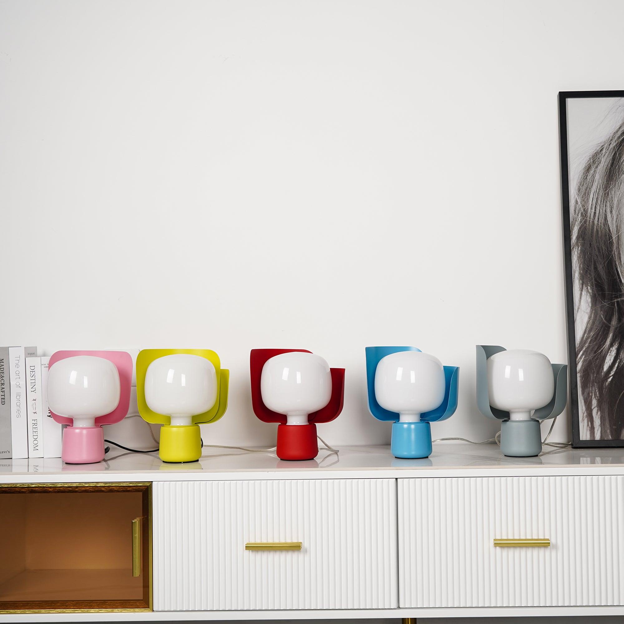 Modern Flower Petal Adjustable Accent Table Lamp for Bedroom and Living Room