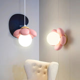 elegant-floral-wall-sconce-lighting-with-glass-shade-and-natural-wood-base