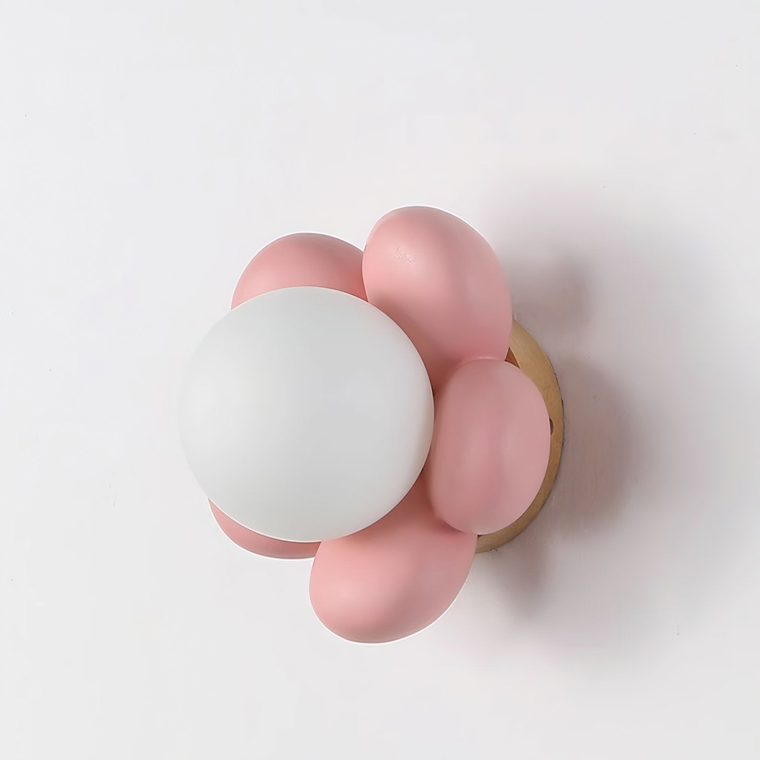 elegant-floral-wall-sconce-lighting-with-glass-shade-and-natural-wood-base