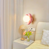 elegant-floral-wall-sconce-lighting-with-glass-shade-and-natural-wood-base