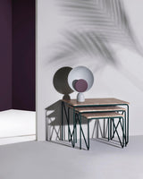 Geometric Modern LED Table Lamp Contemporary Indirect Nightstand Light for Living Room