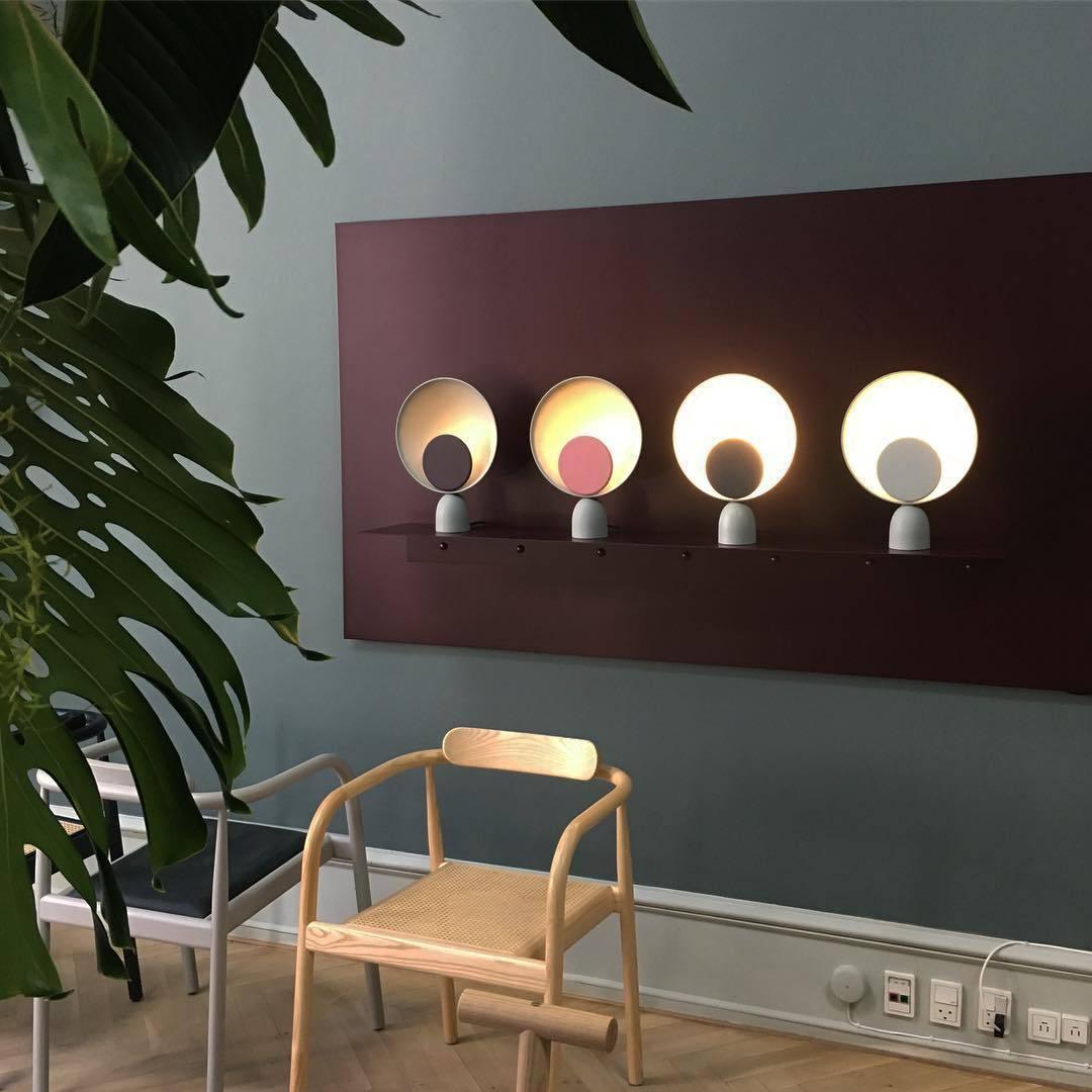 Geometric Modern LED Table Lamp Contemporary Indirect Nightstand Light for Living Room