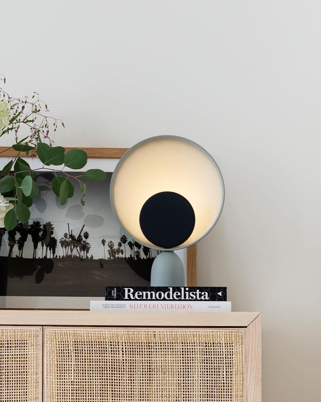 Geometric Modern LED Table Lamp Contemporary Indirect Nightstand Light for Living Room