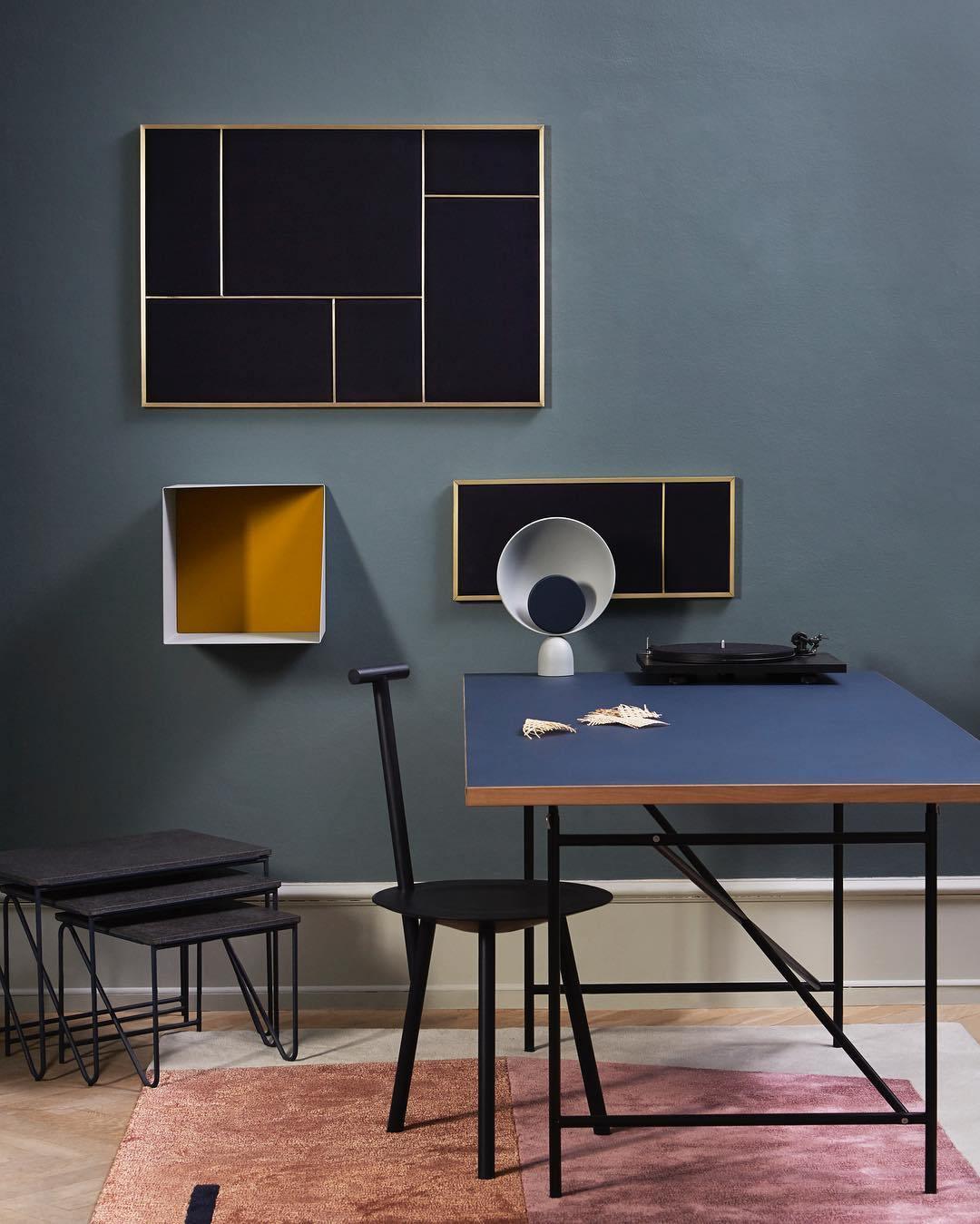 Geometric Modern LED Table Lamp Contemporary Indirect Nightstand Light for Living Room