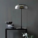 Modern Solara Brass and Glass LED Table Lamp for Living Room and Office