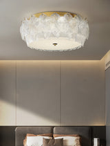 Modern Blossom Cluster Glass Ceiling Light Fixture with Gold Finish for Living Room