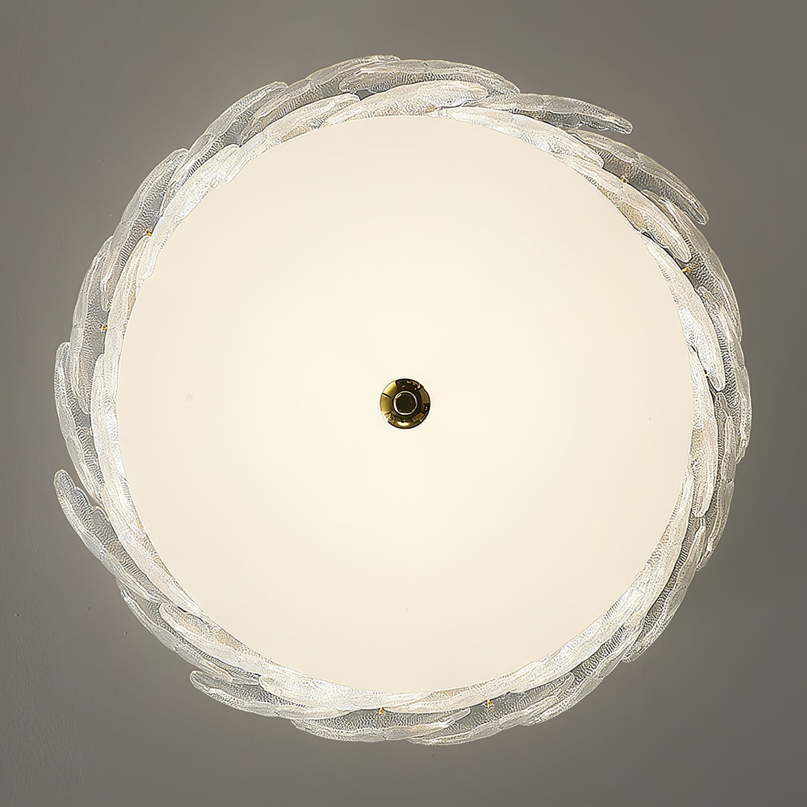Modern Blossom Cluster Glass Ceiling Light Fixture with Gold Finish for Living Room