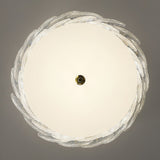 Modern Blossom Cluster Glass Ceiling Light Fixture with Gold Finish for Living Room
