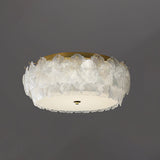 Modern Blossom Cluster Glass Ceiling Light Fixture with Gold Finish for Living Room