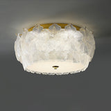 Modern Blossom Cluster Glass Ceiling Light Fixture with Gold Finish for Living Room