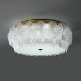 Modern Blossom Cluster Glass Ceiling Light Fixture with Gold Finish for Living Room