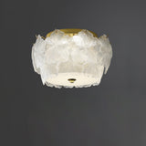 Modern Blossom Cluster Glass Ceiling Light Fixture with Gold Finish for Living Room