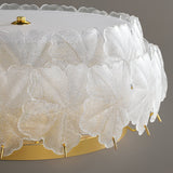 Modern Blossom Cluster Glass Ceiling Light Fixture with Gold Finish for Living Room