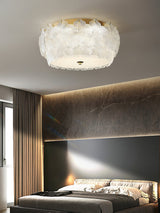 Modern Blossom Cluster Glass Ceiling Light Fixture with Gold Finish for Living Room