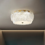 Modern Blossom Cluster Glass Ceiling Light Fixture with Gold Finish for Living Room