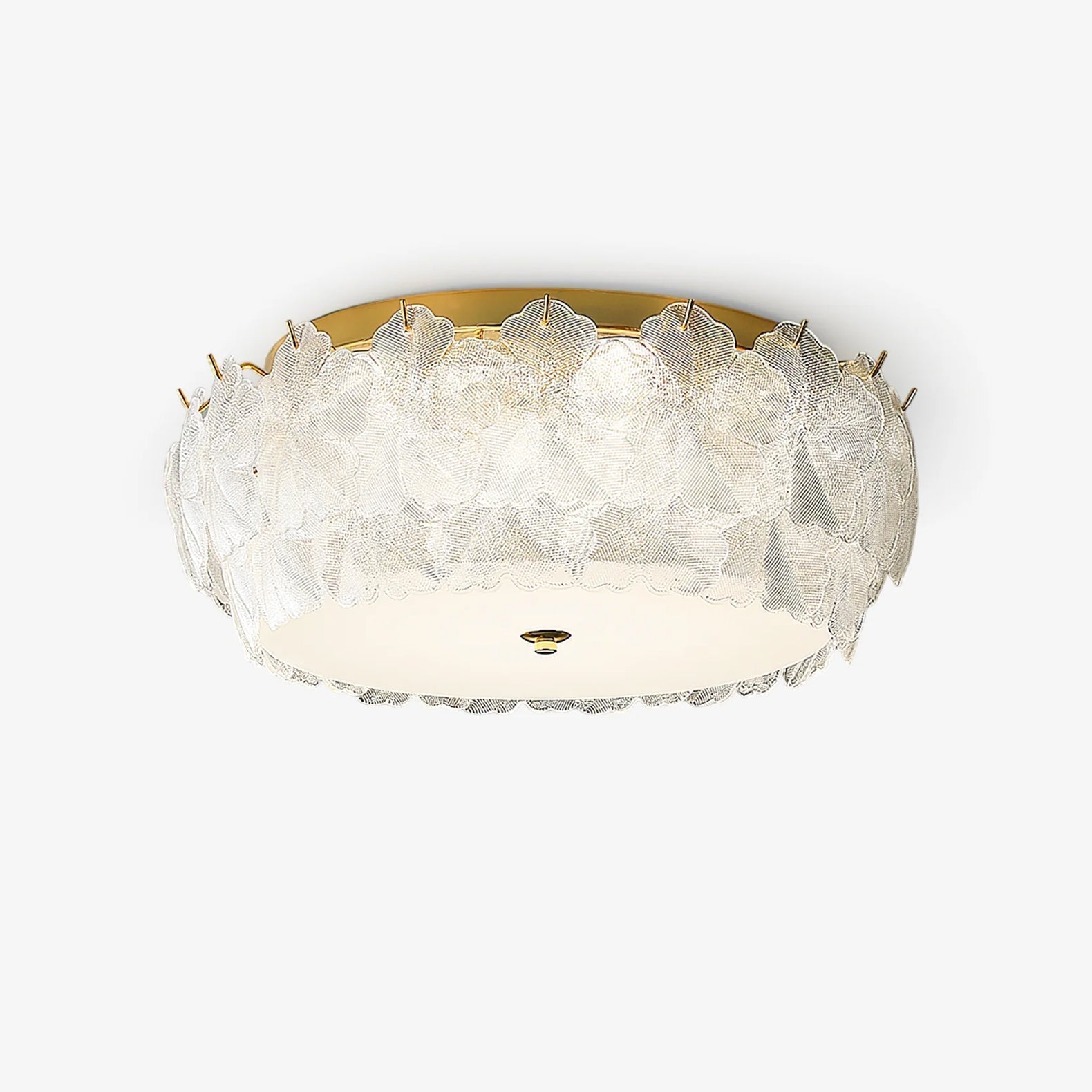 Modern Blossom Cluster Glass Ceiling Light Fixture with Gold Finish for Living Room