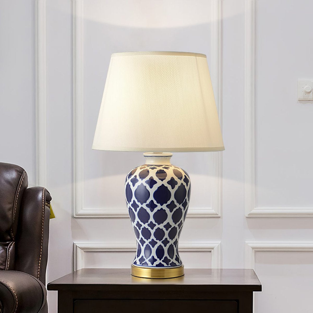 modern-blue-and-white-ceramic-table-lamp-with-fabric-shade-for-living-room-bedroom