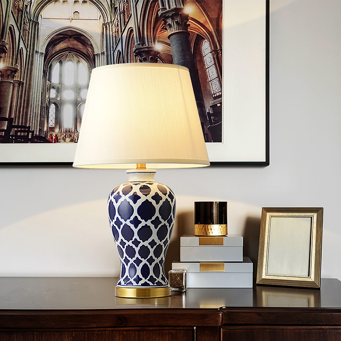modern-blue-and-white-ceramic-table-lamp-with-fabric-shade-for-living-room-bedroom