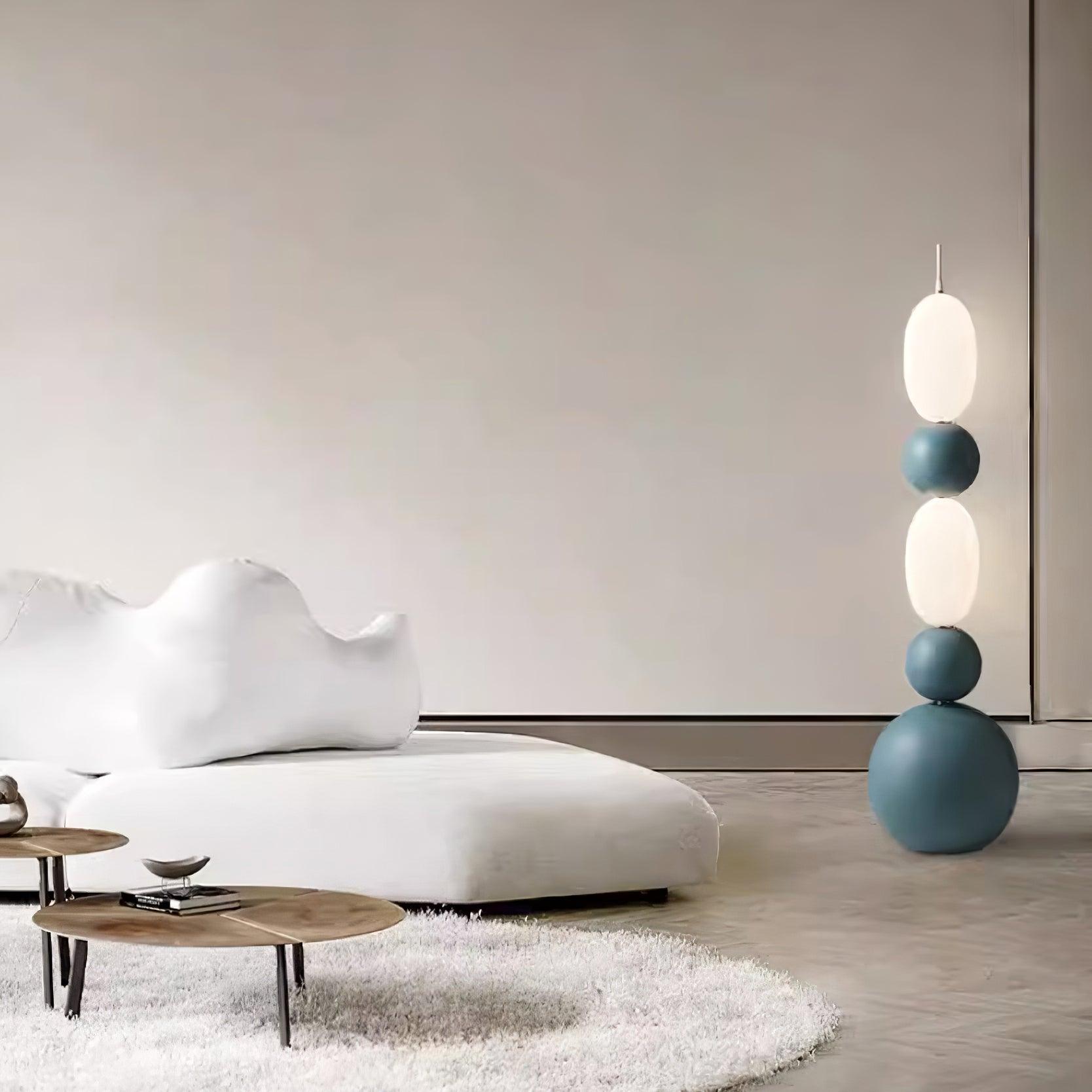 Contemporary LED Spherical Floor Lamp Modern Accent Light for Living Room and Bedroom