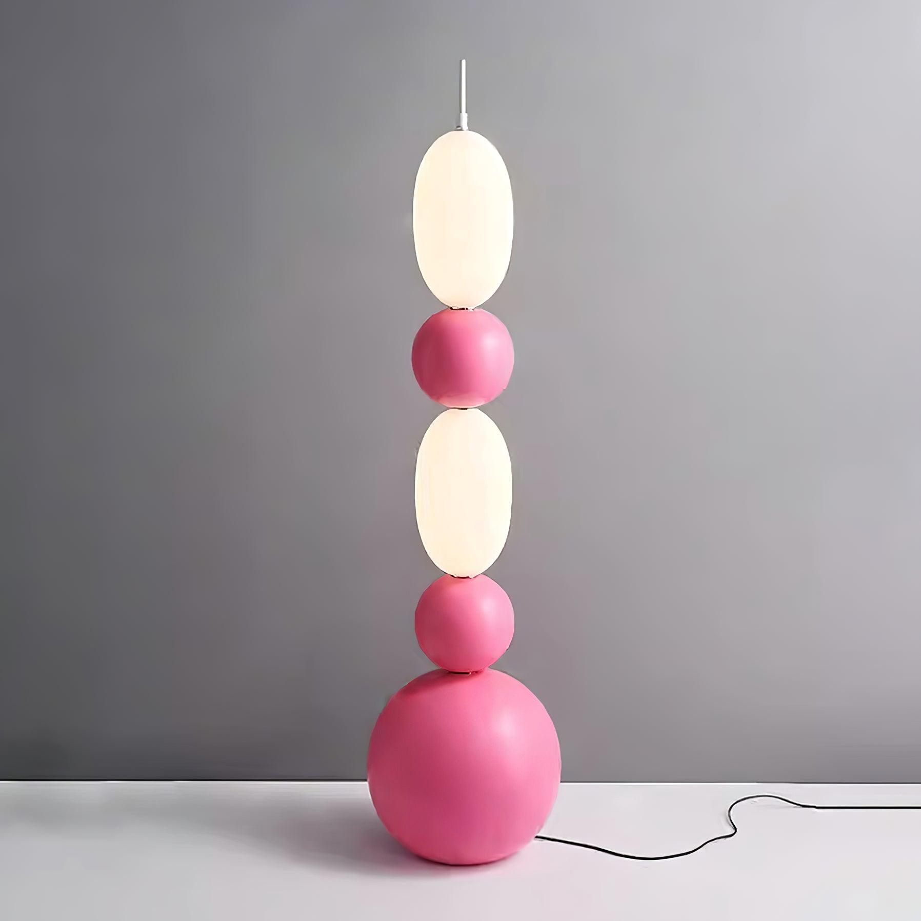 Contemporary LED Spherical Floor Lamp Modern Accent Light for Living Room and Bedroom