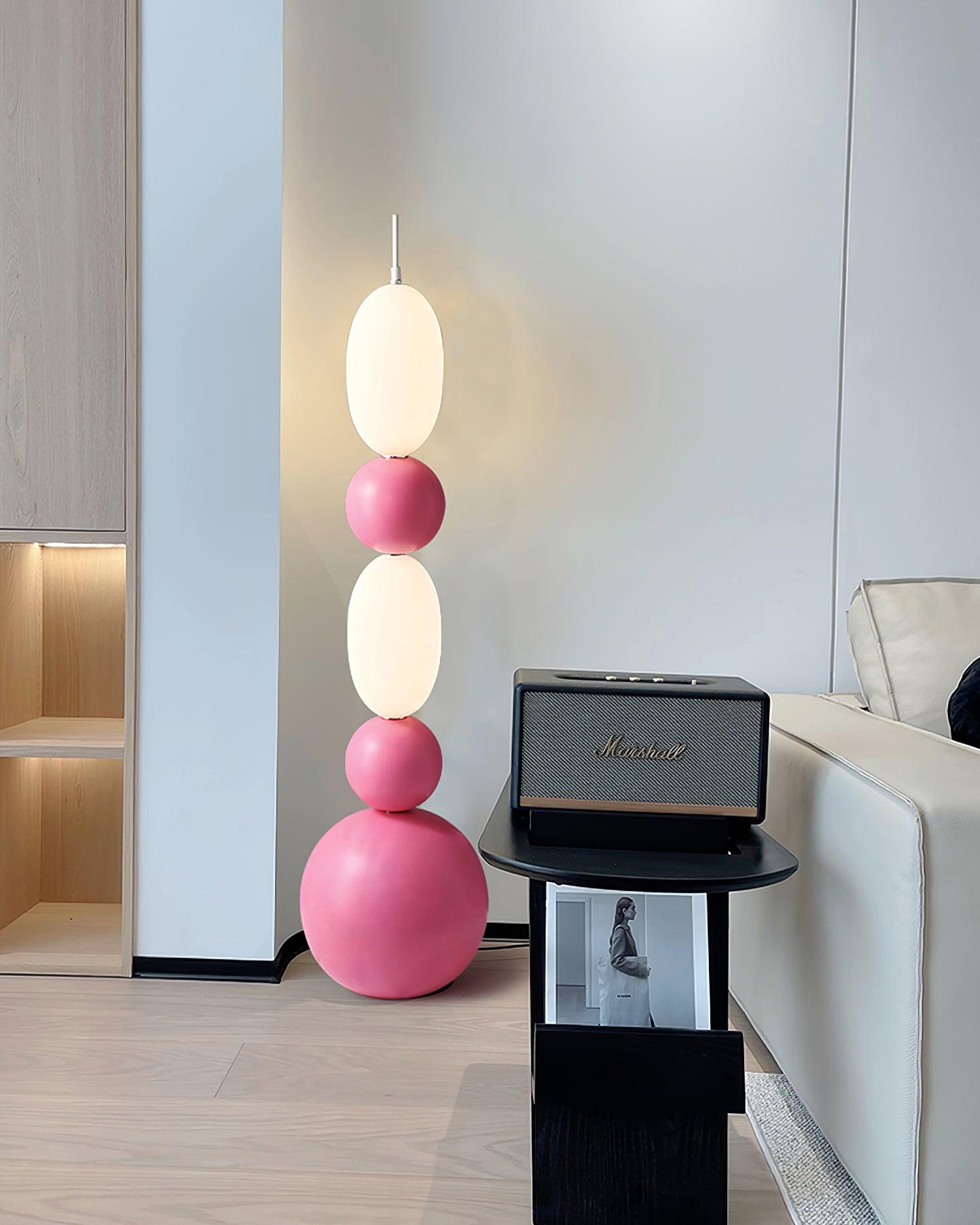 Contemporary LED Spherical Floor Lamp Modern Accent Light for Living Room and Bedroom