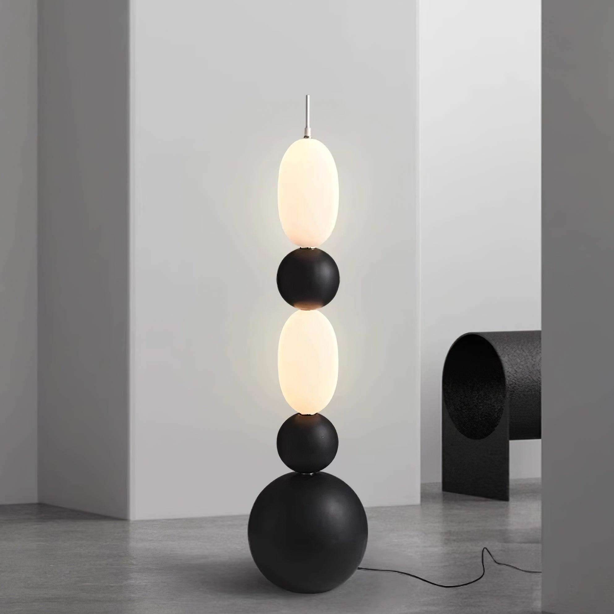 Contemporary LED Spherical Floor Lamp Modern Accent Light for Living Room and Bedroom