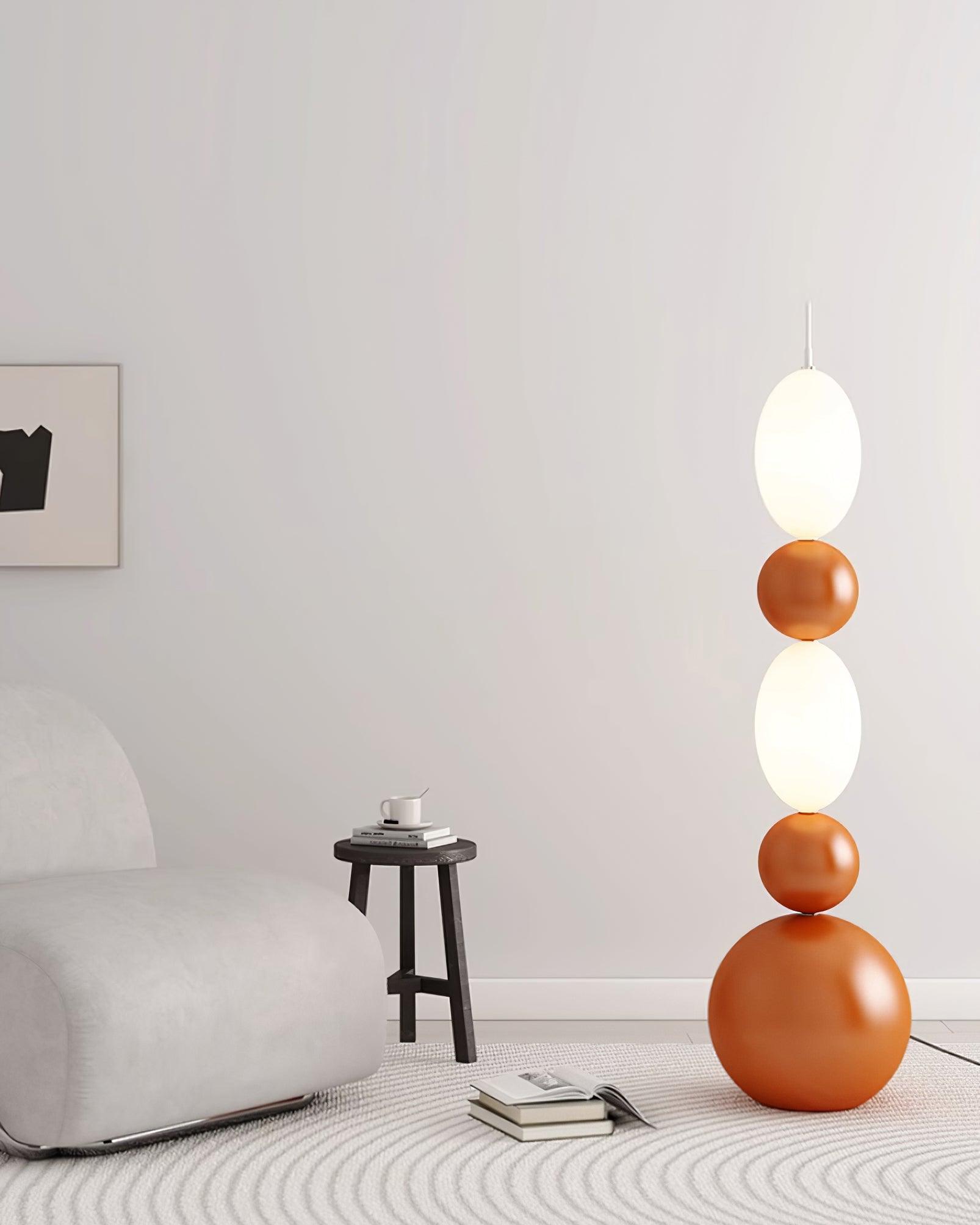 Contemporary LED Spherical Floor Lamp Modern Accent Light for Living Room and Bedroom