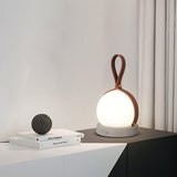 Bola Lantern Portable LED Table Lamp with Rechargeable Battery and Imitation Leather Cord