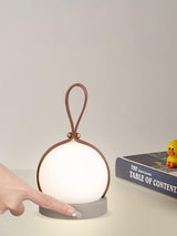 Bola Lantern Portable LED Table Lamp with Rechargeable Battery and Imitation Leather Cord