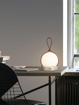 Bola Lantern Portable LED Table Lamp with Rechargeable Battery and Imitation Leather Cord