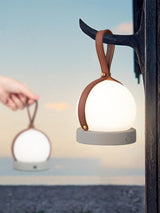 Bola Lantern Portable LED Table Lamp with Rechargeable Battery and Imitation Leather Cord