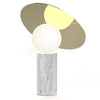 Bola Disc Modern Marble Table Lamp with Adjustable Stainless Steel Shade