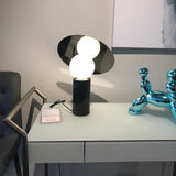 Bola Disc Modern Marble Table Lamp with Adjustable Stainless Steel Shade