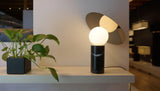 Bola Disc Modern Marble Table Lamp with Adjustable Stainless Steel Shade