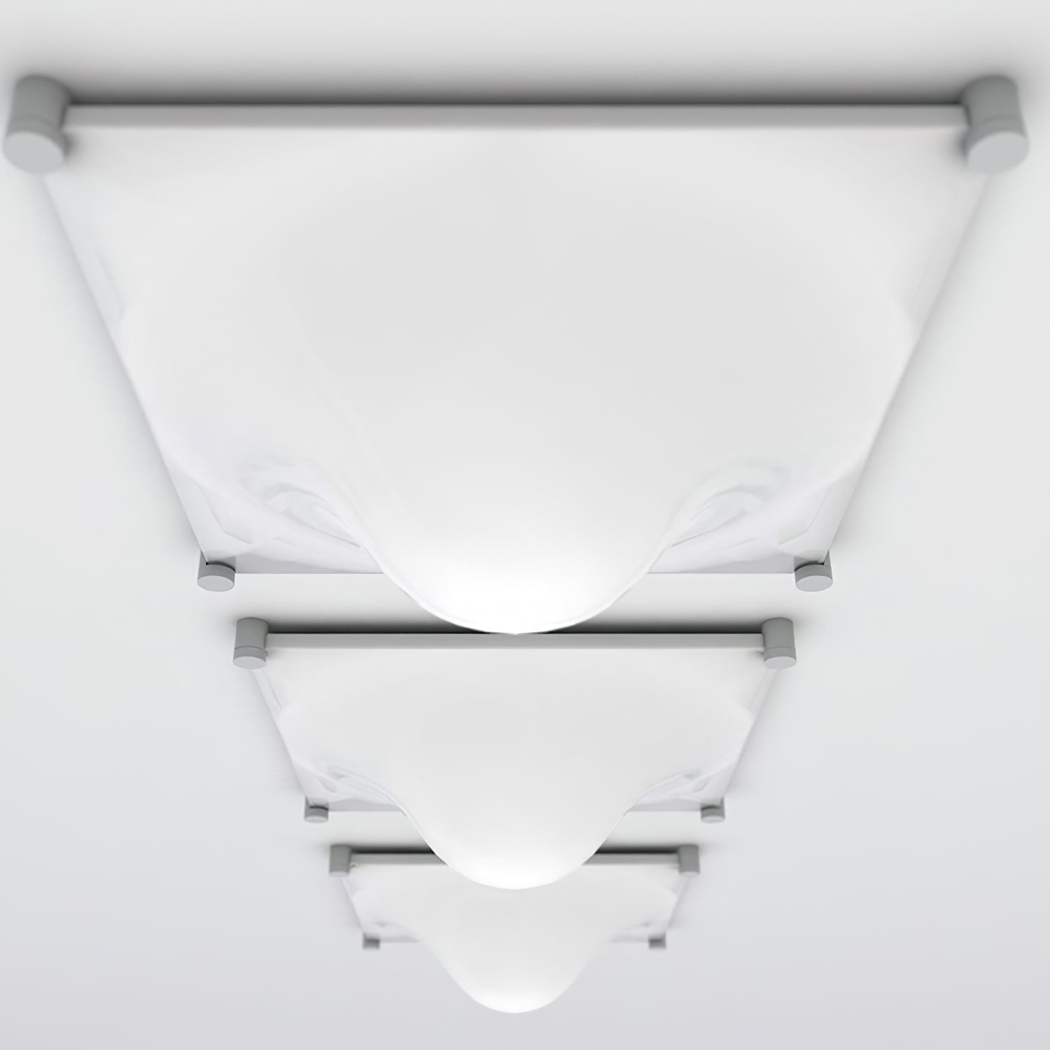 Modern Luminous Bubble Flush Mount Ceiling Light Chrome Stainless Steel LED Fixture
