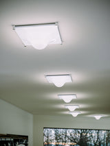 Modern Luminous Bubble Flush Mount Ceiling Light Chrome Stainless Steel LED Fixture