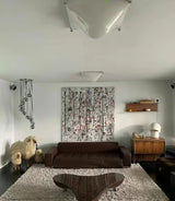 Modern Luminous Bubble Flush Mount Ceiling Light Chrome Stainless Steel LED Fixture