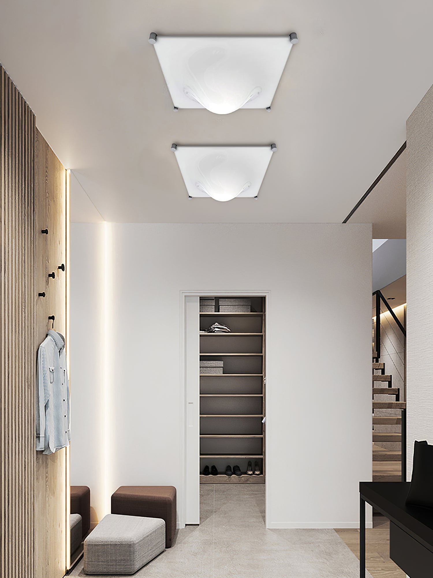 Modern Luminous Bubble Flush Mount Ceiling Light Chrome Stainless Steel LED Fixture