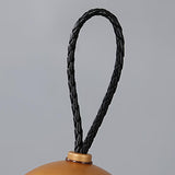 Modern Rechargeable LED Sphere Table Lamp with Portable Leather Cord Handle