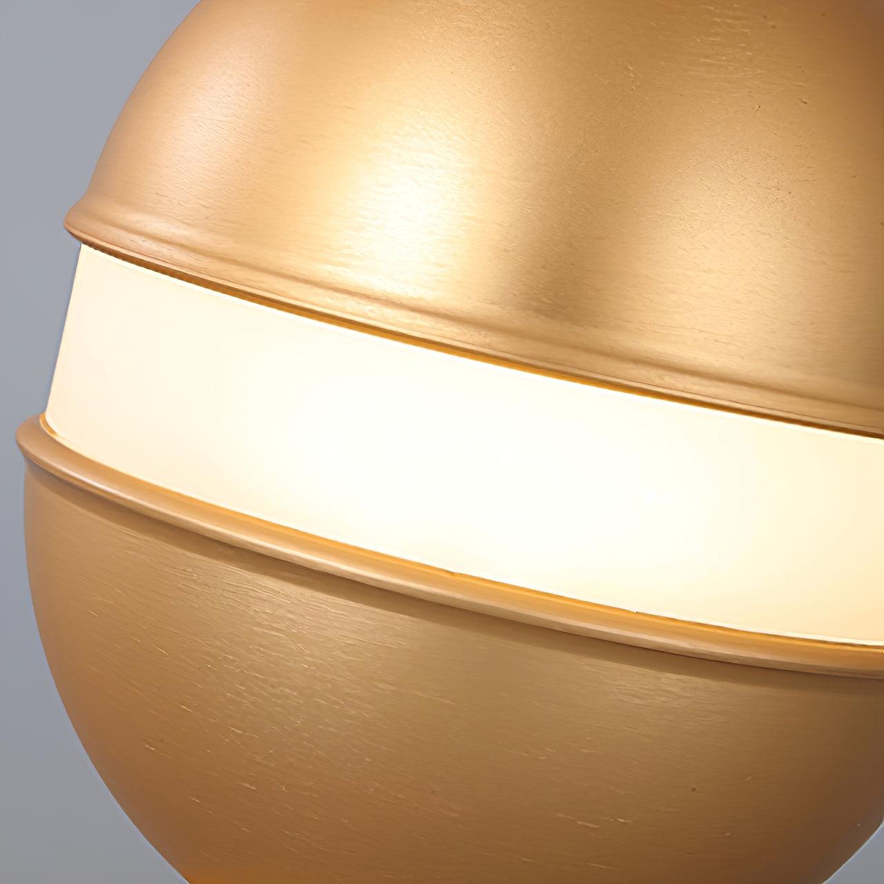 Modern Rechargeable LED Sphere Table Lamp with Portable Leather Cord Handle
