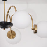 modern-mid-century-glass-globe-chandelier-with-metal-rod-frame-and-white-opal-shades